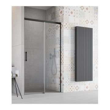 Usa de nisa culisanta Radaway Idea Black DWJ dreapta 110 x H200.5 cm profil negru mat