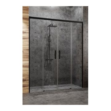 Usa de nisa dublu culisanta Radaway Idea Black DWD 160 x 200.5 cm profil negru