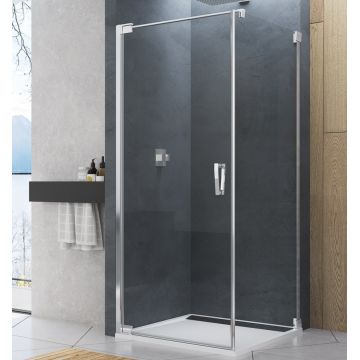 Perete lateral fix Ronal (SanSwiss) Cadura CAT1 90cm  sticla AquaPerle 6mm  profil slefuit lucios