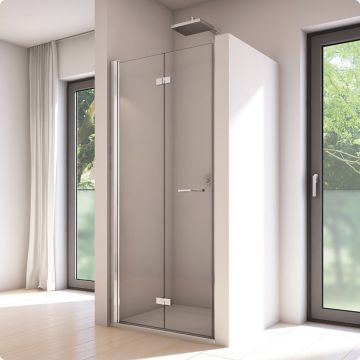 Usa de dus pliabila Ronal (SanSwiss) Solino SOLF1 90cm stanga  sticla securizata 6mm