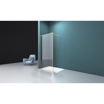 Paravan de dus tip Walk-in auriu periat Rune Borr 120x200 cm