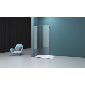 Paravan de dus tip Walk-in negru mat Rune Borr 100x200 cm