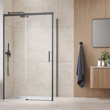 Perete lateral dreapta Radaway Idea KDJ 80 cm finisaj GunMetal periat-transparent sticla 6 mm