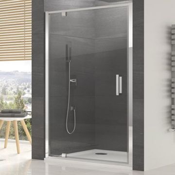 Ușă batantă dintr-o bucată, SanSwiss, Ocelia, sticlă securizată 6 mm, 90 x 190, profil crom