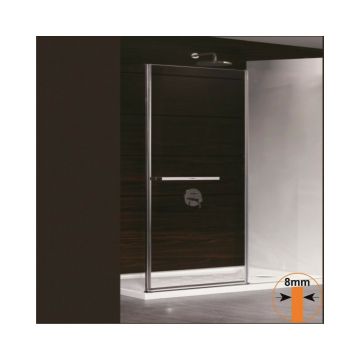 Usa de dus batanta Inter Ceramic 60 cm sticla transparenta 8 mm profil crom lucios
