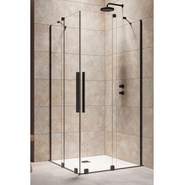 Usa de dus glisanta Radaway Furo Black KDD 90cm  deschidere dreapta