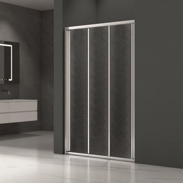 Usa de nisa culisanta Inter Ceramic 130 cm sticla mata opaca 4 mm profil crom lucios