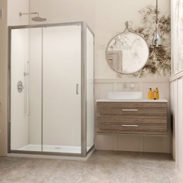 Perete lateral Radaway Premium Plus S 90 cm crom-fabric sticla 6 mm