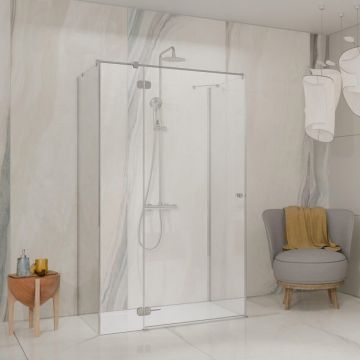 Perete lateral Radaway Torrenta KDJ S1 80 cm crom-transparent sticla 6 mm
