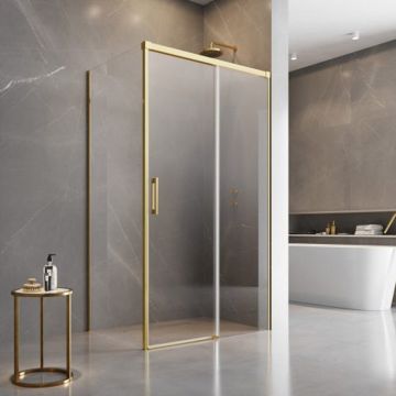 Perete lateral stanga Radaway Idea KDJ 100 cm auriu-transparent sticla 6 mm