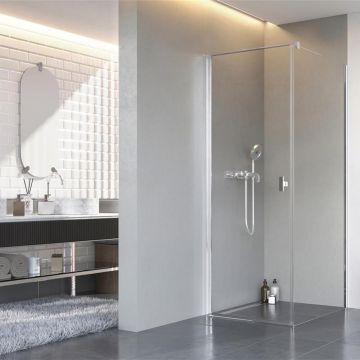 Usa de nisa batanta Radaway Nes KDJ I 80 cm sticla 6 mm crom-transparent deschidere stanga